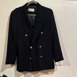 Navy blue Double-Breasted Blazer with Gold Buttons